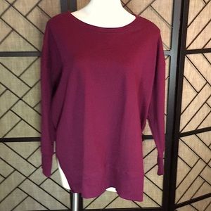 NEW WITHOUT TAGS TERRA & SKY 1 X MAROON LONG SLEEVE SWEATSHIRT